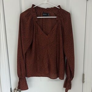 MinkPink Women's red/Brown Long Sleeve Top